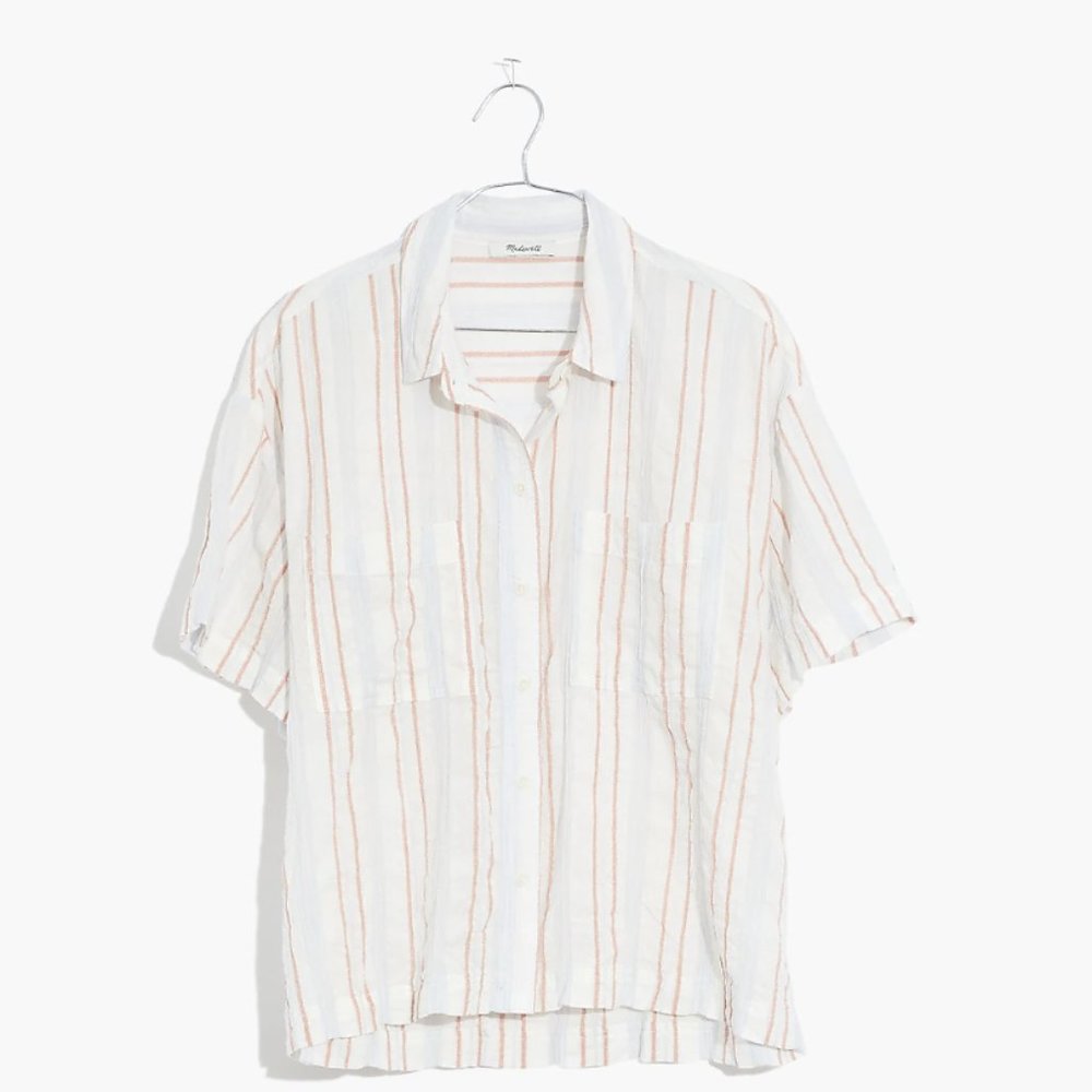 Madewell Beachside Shirt in Seersucker Delmar Stripe